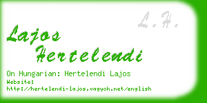 lajos hertelendi business card